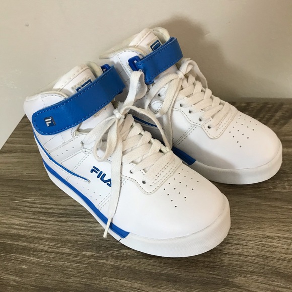 blue high top fila